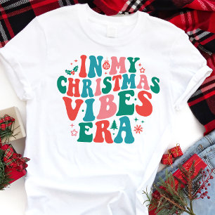 Camiseta Na Minha Era de Vibrações de Natal Natal Retrô
