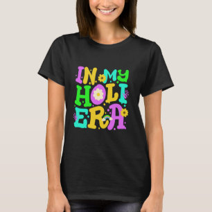 Camiseta Na Minha Era Holi Festival Retro Groovy de Cores I