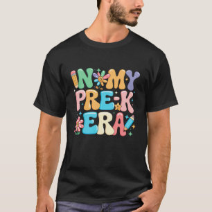 Camiseta Na Minha Era Pré-K Garota Volta às Aulas Fofa Pré-