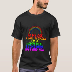 Camiseta Na minha idade não sou um lanche, sou uma refeição