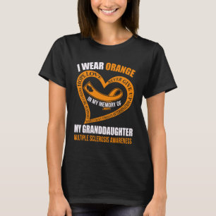 Camiseta Na minha memória da minha neta MULTIPLE SCLEROSIS