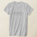 Camiseta Na minha noiva era moderna e minimalista noiva<br><div class="desc">Na minha era noiva,  moderna e minimalista,  a Sra. Noivado Fiancee T-Shirt com texto personalizado</div>