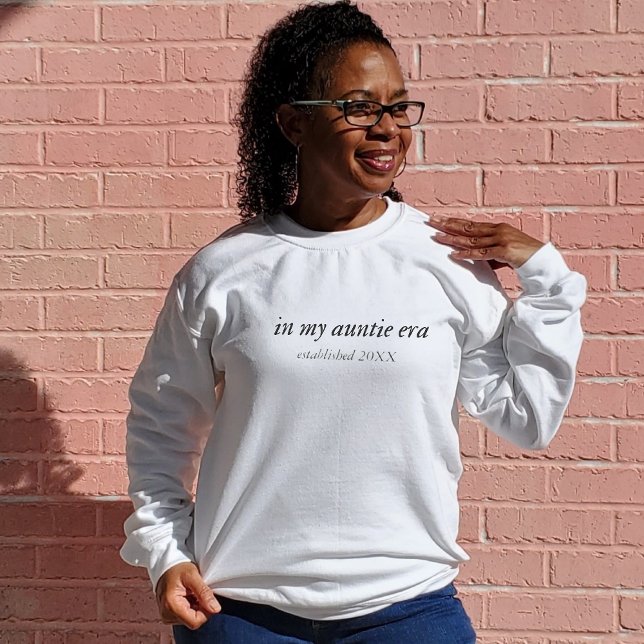 Camiseta Na minha tia Era Docinho Presente para Tia Nova (In My Auntie Era Sweatshirt Gift for New Aunt)