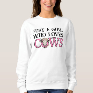 Camiseta Na moda APENAS UMA GAROTA QUE ADORA VACAS VACA Oci