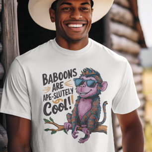 Camiseta Na moda Baboon: Os babuínos são legal