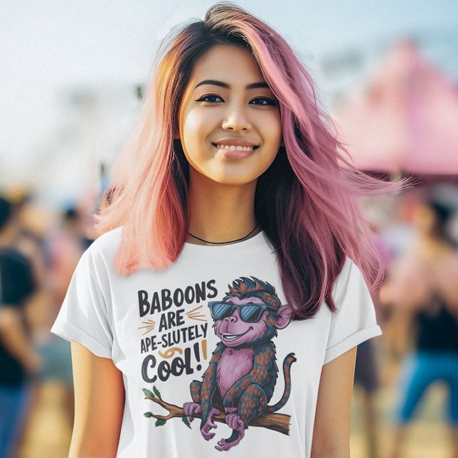 Camiseta Na moda Baboon: Os babuínos são legal (Criador carregado)
