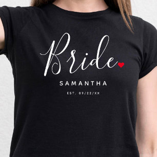 Camiseta Na moda Bride Wedding