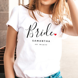 Camiseta Na moda Bride Wedding