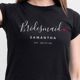 Camiseta Na moda Bridesmaid Wedding