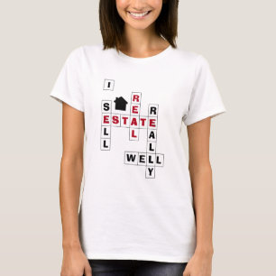 Camiseta Na moda Crossword I VENDER IMOBILIÁRIO