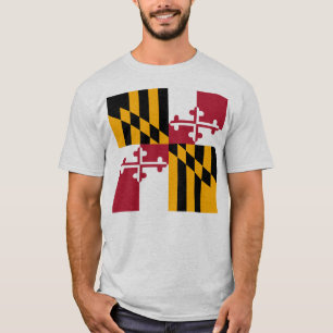 Camiseta Na moda da bandeira do estado de Maryland