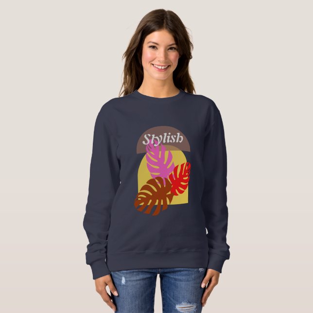 Camiseta Na moda de Cinza feminina (Frente Completa)