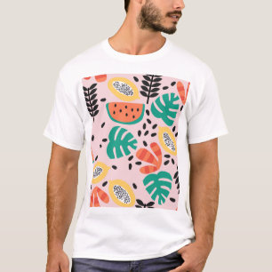 Camiseta Na moda de fruta: Design do padrão Vintage.