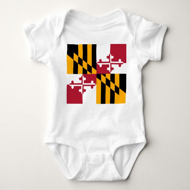 Camiseta Na moda de Sinalizador do Estado de Maryland (Frente)