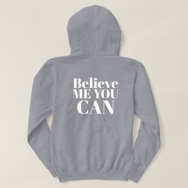 Camiseta Na moda de Texto Personalizado de Cinza Mínima Mod (Verso do Design)