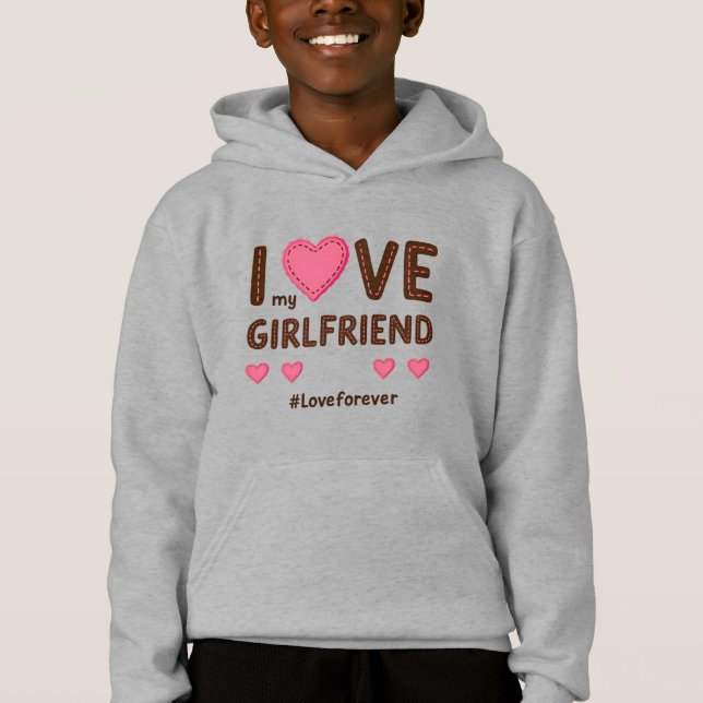 Camiseta Na moda design com corações amorosos (Frente)