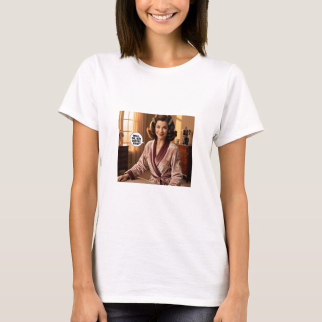 Camiseta Na moda e Roupa e acessórios divertidos para café (Frente)