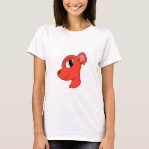 Camiseta Na moda felino vestindo brinco