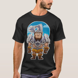 Camiseta Na moda Gráfico do Guerreiro de Frango Barbário