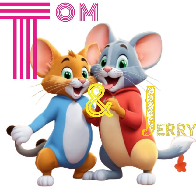 Camiseta Na moda Inspiração (Tom & jerry style design)