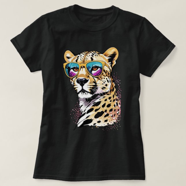 Camiseta Na moda Leopardo Flair (Frente do Design)
