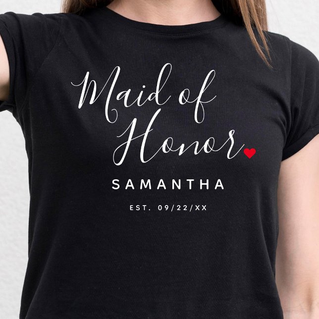 Camiseta Na moda Madrinha de casamento Wedding (Criador carregado)