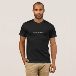 Camiseta Na moda Men Preto Fora Do Slogan Do Sistema