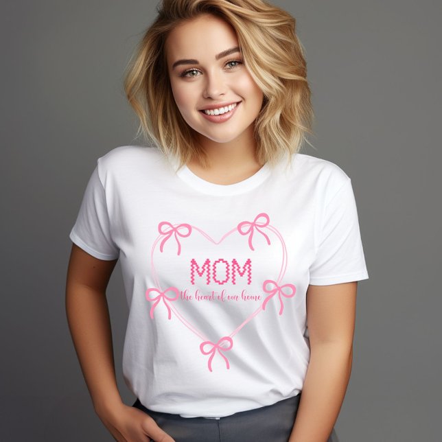 Camiseta Na moda moderno Dia de as mães rosa (Criador carregado)
