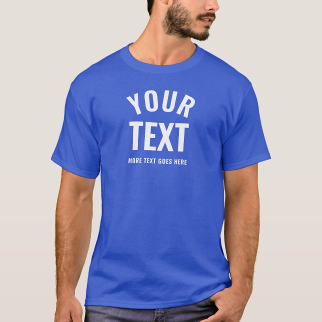 Camiseta Na moda Moderno e Real Modelo Azul (Frente)