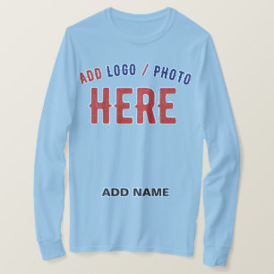 CAMISETA NA MODA MODERNO PERSONALIZADO AZUL VERIFICADO COM