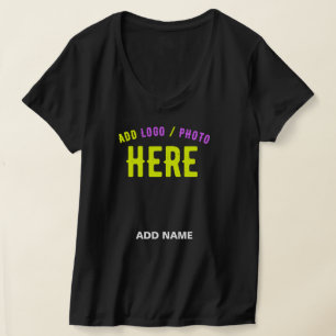 CAMISETA NA MODA MODERNO PERSONALIZÁVEL NEGRO VERIFICADO CO