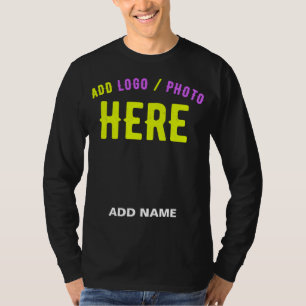 CAMISETA NA MODA MODERNO PERSONALIZÁVEL NEGRO VERIFICADO CO