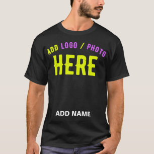 CAMISETA NA MODA MODERNO PERSONALIZÁVEL NEGRO VERIFICADO CO