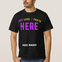 CAMISETA NA MODA MODERNO PERSONALIZÁVEL NEGRO VERIFICADO CO