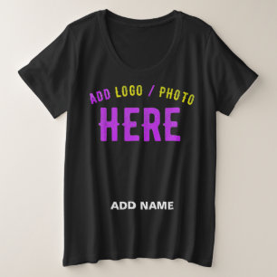 CAMISETA NA MODA MODERNO PERSONALIZÁVEL NEGRO VERIFICADO CO