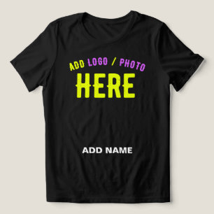 CAMISETA NA MODA MODERNO PERSONALIZÁVEL NEGRO VERIFICADO CO