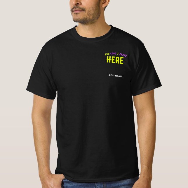 CAMISETA NA MODA MODERNO PERSONALIZÁVEL NEGRO VERIFICADO CO (Frente)