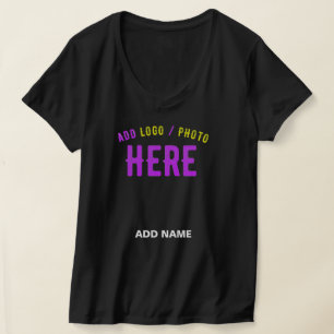 CAMISETA NA MODA MODERNO PERSONALIZÁVEL NEGRO VERIFICADO CO