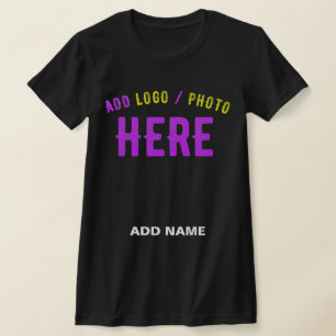 CAMISETA NA MODA MODERNO PERSONALIZÁVEL NEGRO VERIFICADO CO