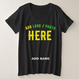 CAMISETA NA MODA MODERNO PERSONALIZÁVEL NEGRO VERIFICADO CO