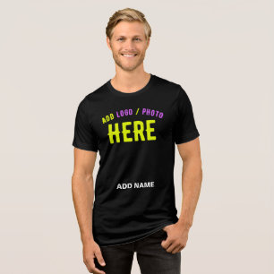 CAMISETA NA MODA MODERNO PERSONALIZÁVEL NEGRO VERIFICADO CO