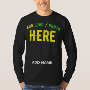 CAMISETA NA MODA MODERNO PERSONALIZÁVEL NEGRO VERIFICADO CO