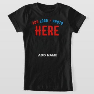 CAMISETA NA MODA MODERNO PERSONALIZÁVEL NEGRO VERIFICADO CO