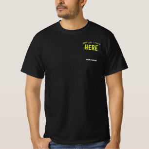 CAMISETA NA MODA MODERNO PERSONALIZÁVEL NEGRO VERIFICADO CO