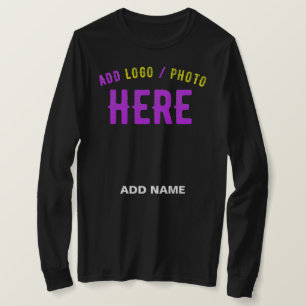CAMISETA NA MODA MODERNO PERSONALIZÁVEL NEGRO VERIFICADO CO