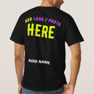 CAMISETA NA MODA MODERNO PERSONALIZÁVEL NEGRO VERIFICADO CO