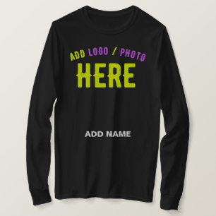 CAMISETA NA MODA MODERNO PERSONALIZÁVEL NEGRO VERIFICADO CO