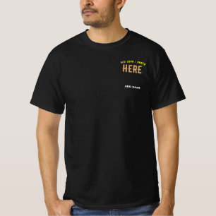 CAMISETA NA MODA MODERNO PERSONALIZÁVEL NEGRO VERIFICADO CO