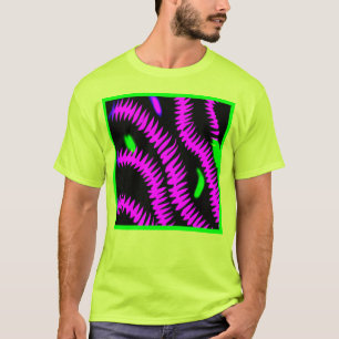 Camiseta Na moda Neon Padrões Art