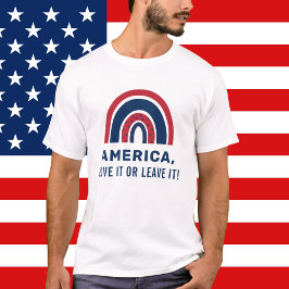 Camiseta Na moda Patriótico Americano Arco-Íris Americano 4